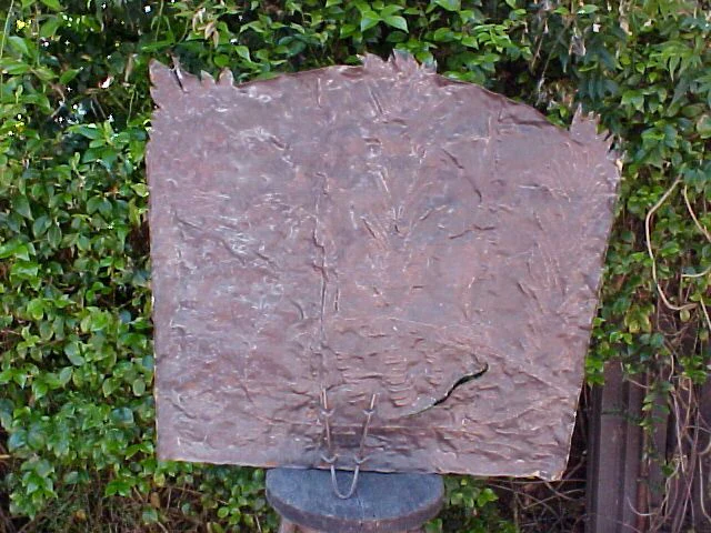 19th Century American Artist Signed Oil Painting on a Wrought Iron Fire Place Screen, #871 Antiquery - Image 3