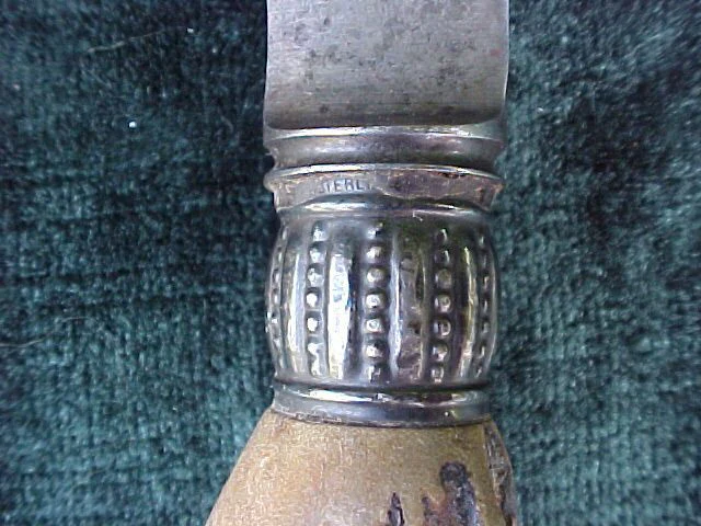 19th Century Cutlery Hilt Knife w/Stag Grip, #2332 - Image 4
