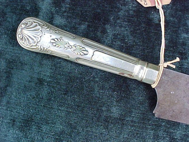 19th Century Cutlery Hilt Knife w/White Metal Grip, #2333 - Image 3