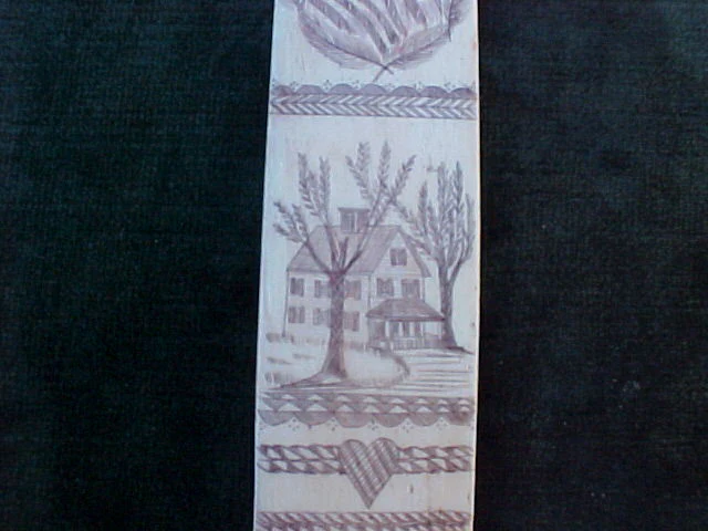 A Beautiful ANTIQUE American Scrimshaw Whalebone Busk., #1522 Nautical Antiques - Image 4