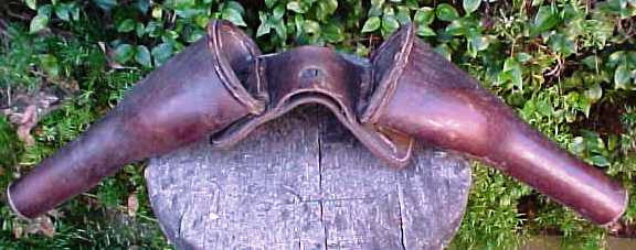 A Good PAIR of Leather Pistol Saddle Holsters - Image 4