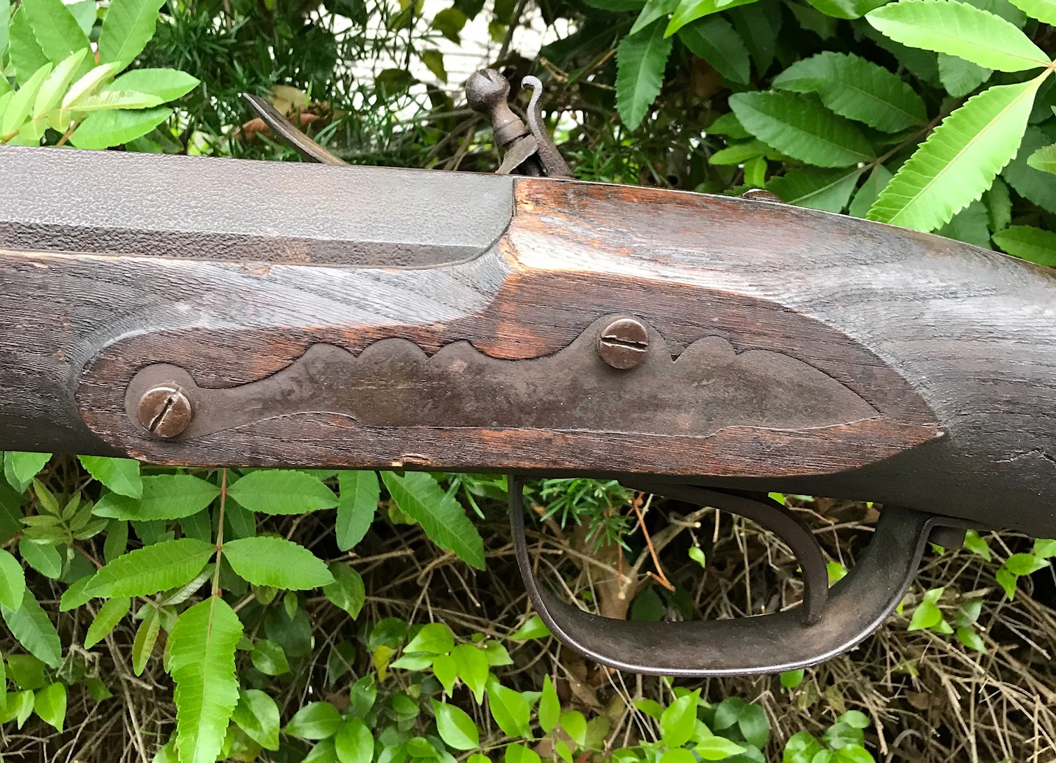 A Massive French & Indian - American Revolutionary War Period Flintlock Wall Gun - Image 10