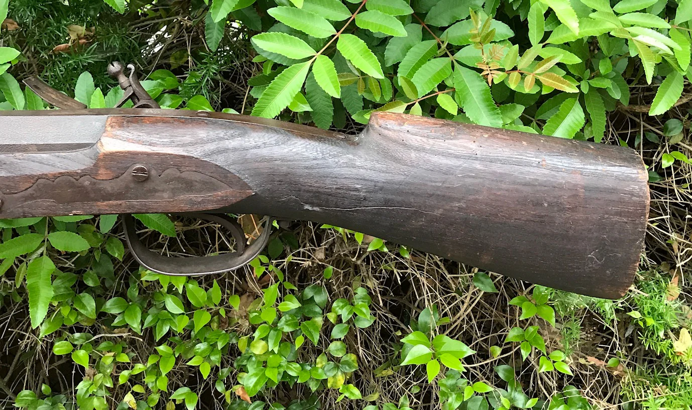 A Massive French & Indian - American Revolutionary War Period Flintlock Wall Gun - Image 11