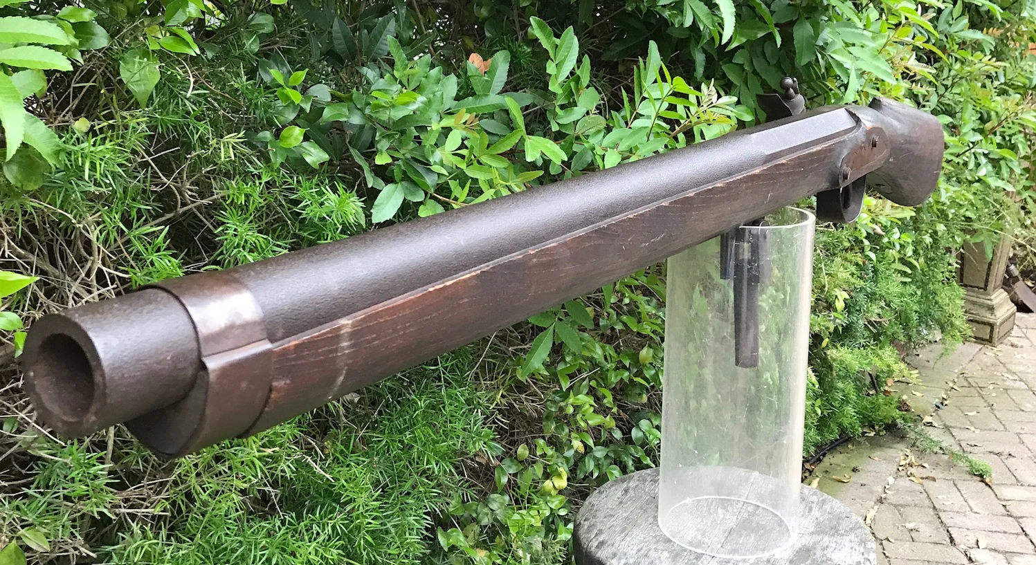 A Massive French & Indian - American Revolutionary War Period Flintlock Wall Gun - Image 12