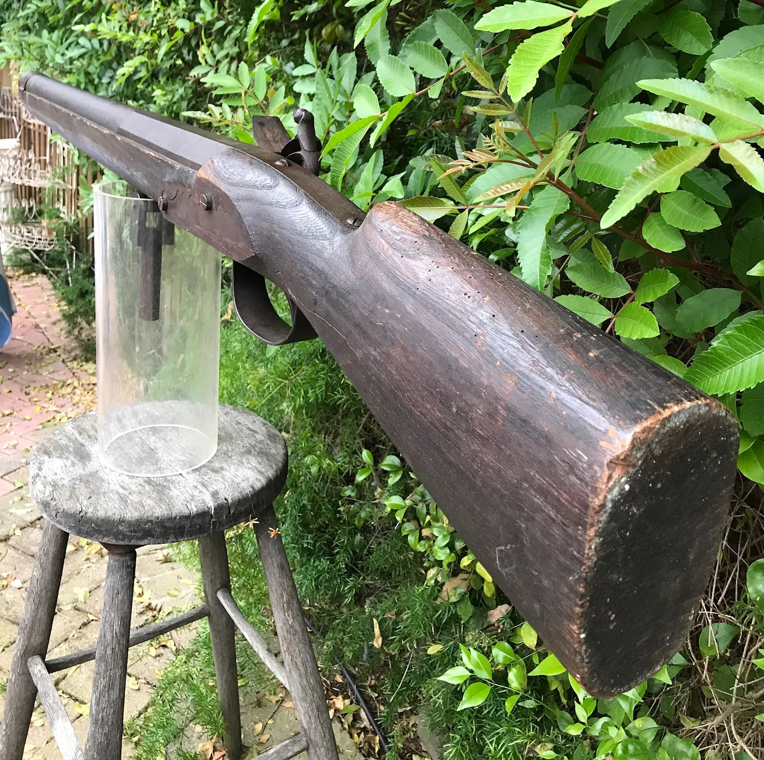 A Massive French & Indian - American Revolutionary War Period Flintlock Wall Gun - Image 13