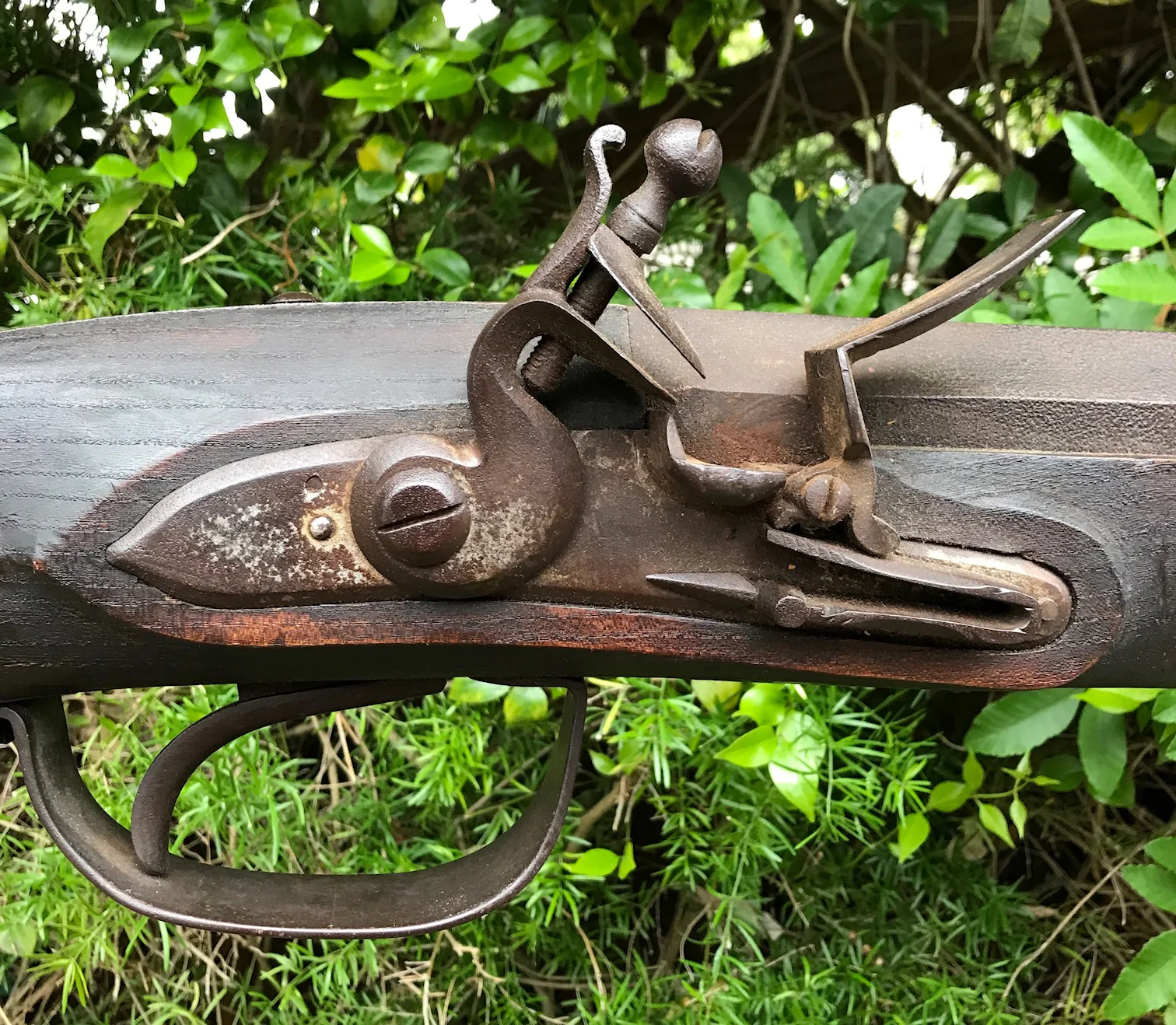A Massive French & Indian - American Revolutionary War Period Flintlock Wall Gun - Image 4
