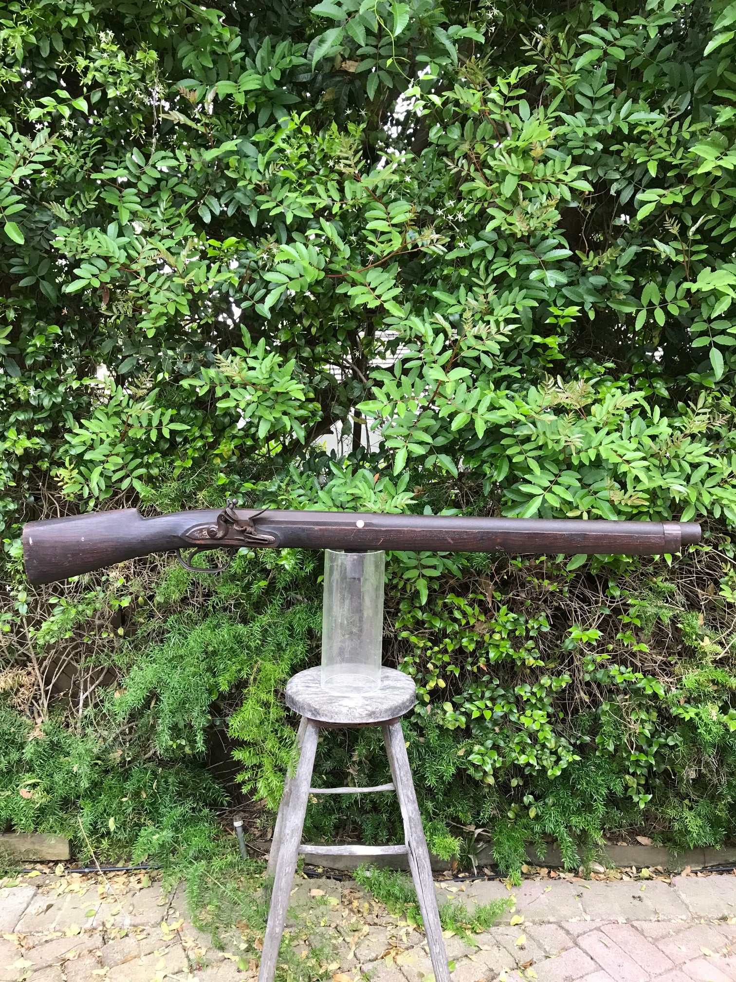 A Massive French & Indian - American Revolutionary War Period Flintlock Wall Gun - Image 6