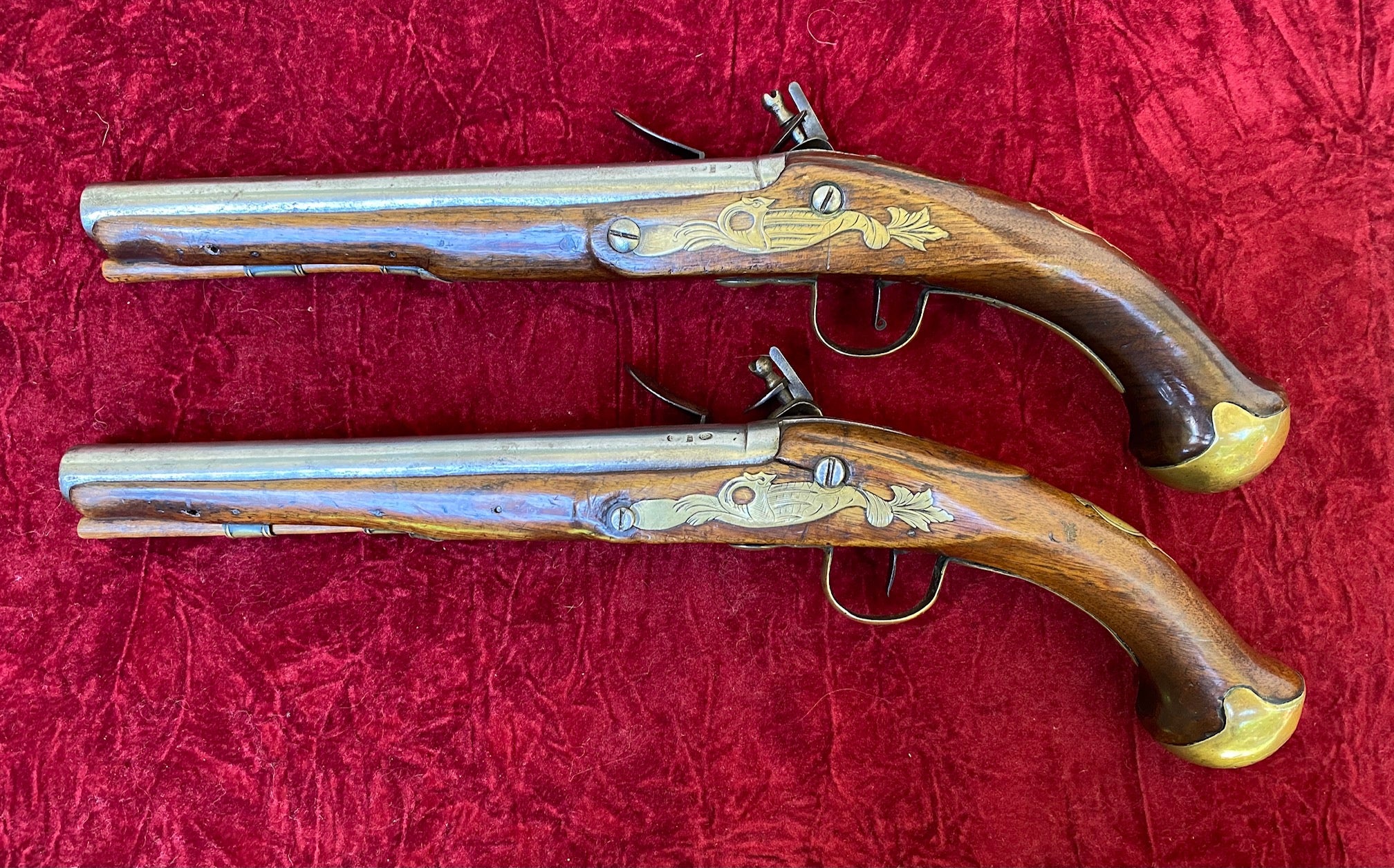 A Rare PAIR/BRACE of British Military Style Flintlock Pistols by RICHARDS - Image 12