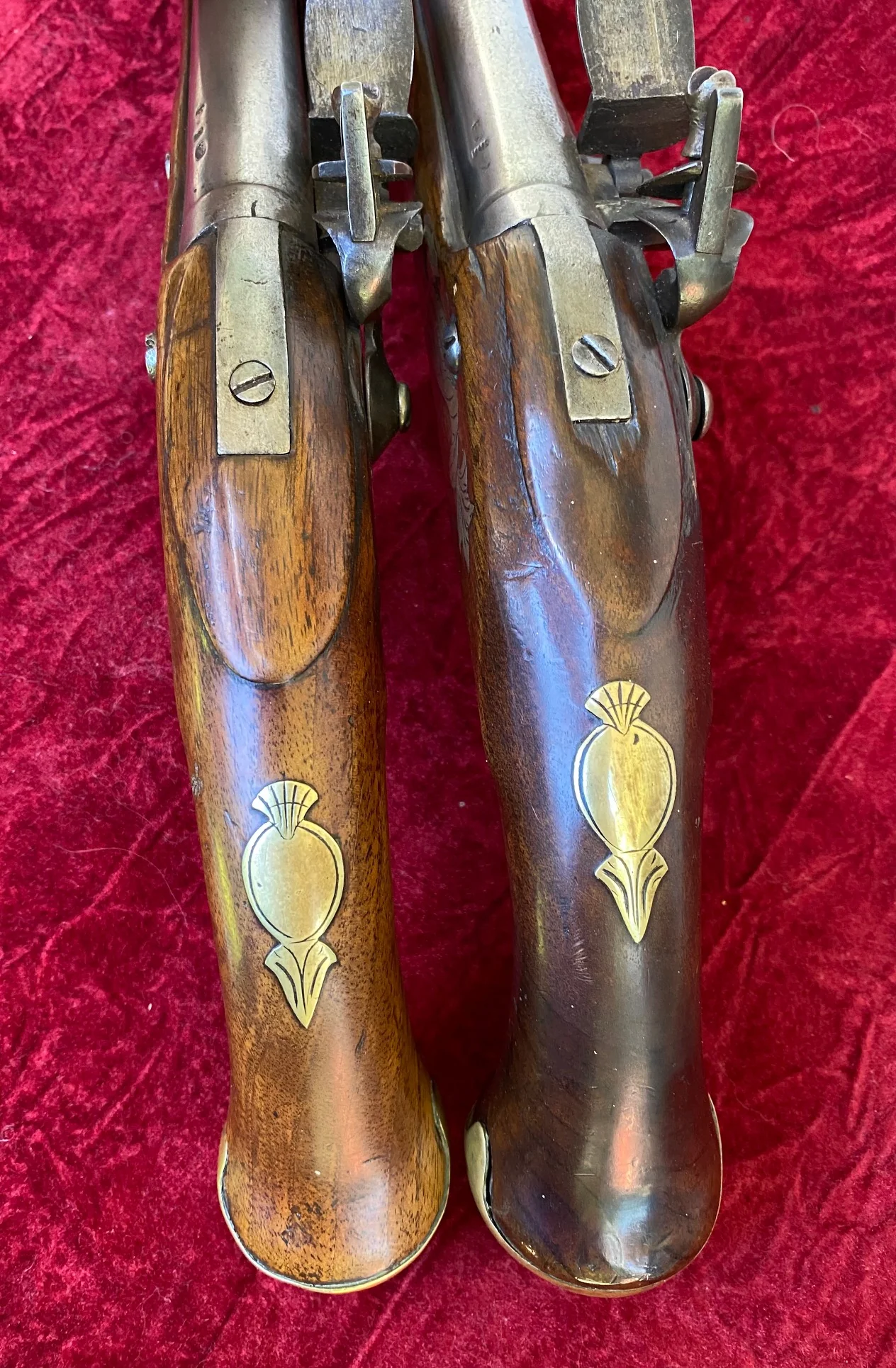 A Rare PAIR/BRACE of British Military Style Flintlock Pistols by RICHARDS - Image 15