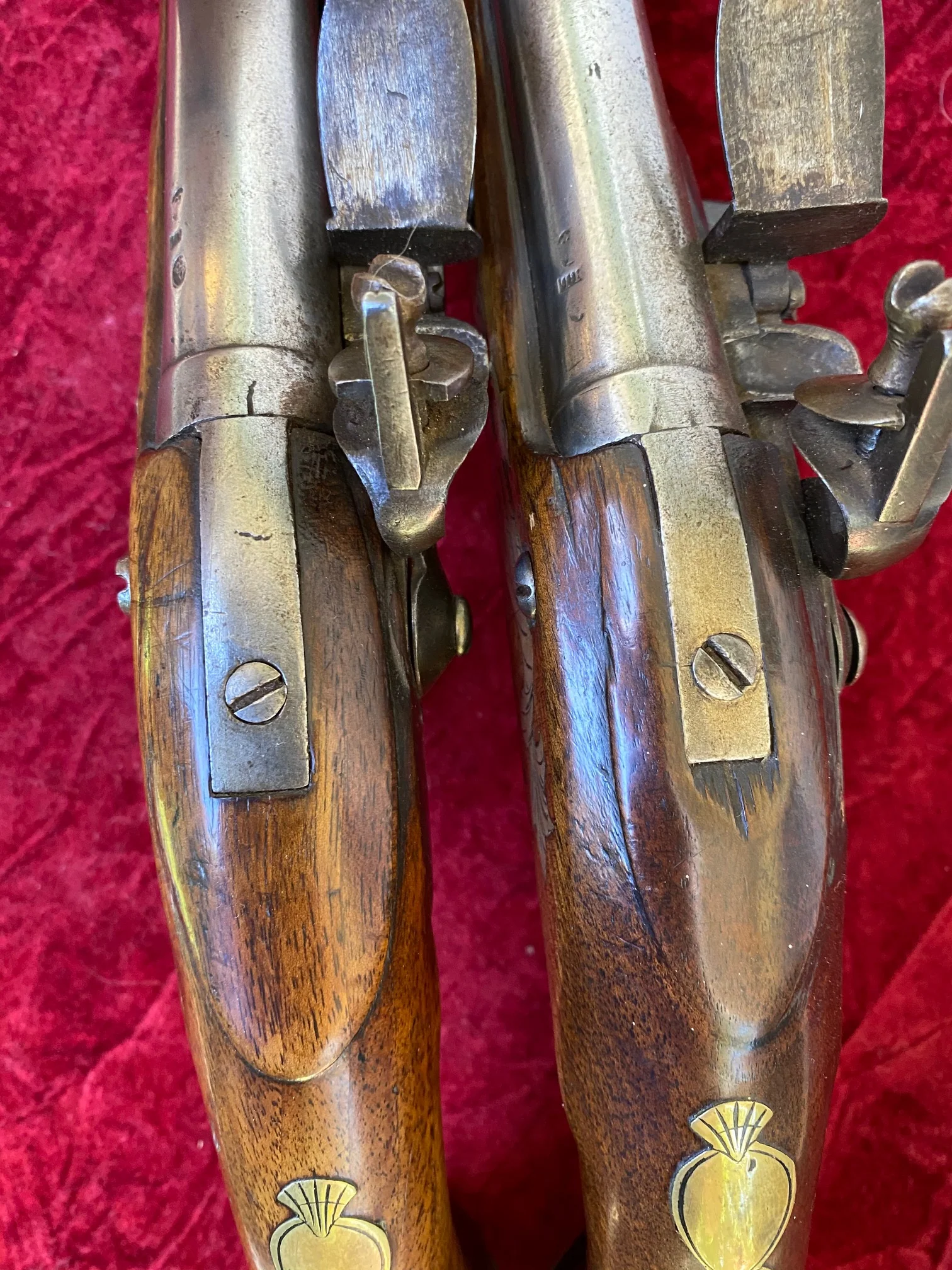 A Rare PAIR/BRACE of British Military Style Flintlock Pistols by RICHARDS - Image 17