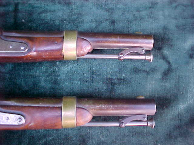 A Rare (Pair) of Civil War U.S. Military Model 1842 Percussion Pistols with Black Leather Saddle Holsters, #1463 Firearms - Image 14