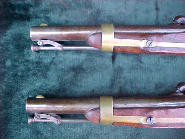 A Rare (Pair) of Civil War U.S. Military Model 1842 Percussion Pistols with Black Leather Saddle Holsters, #1463 Firearms - Image 17