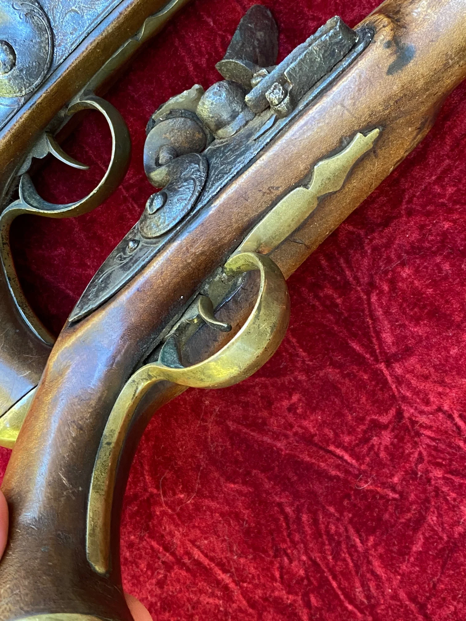 A Very Unusual (PAIR/BRACE) of British/American Naval Brass Barrel Flintlock Pistols - Image 10