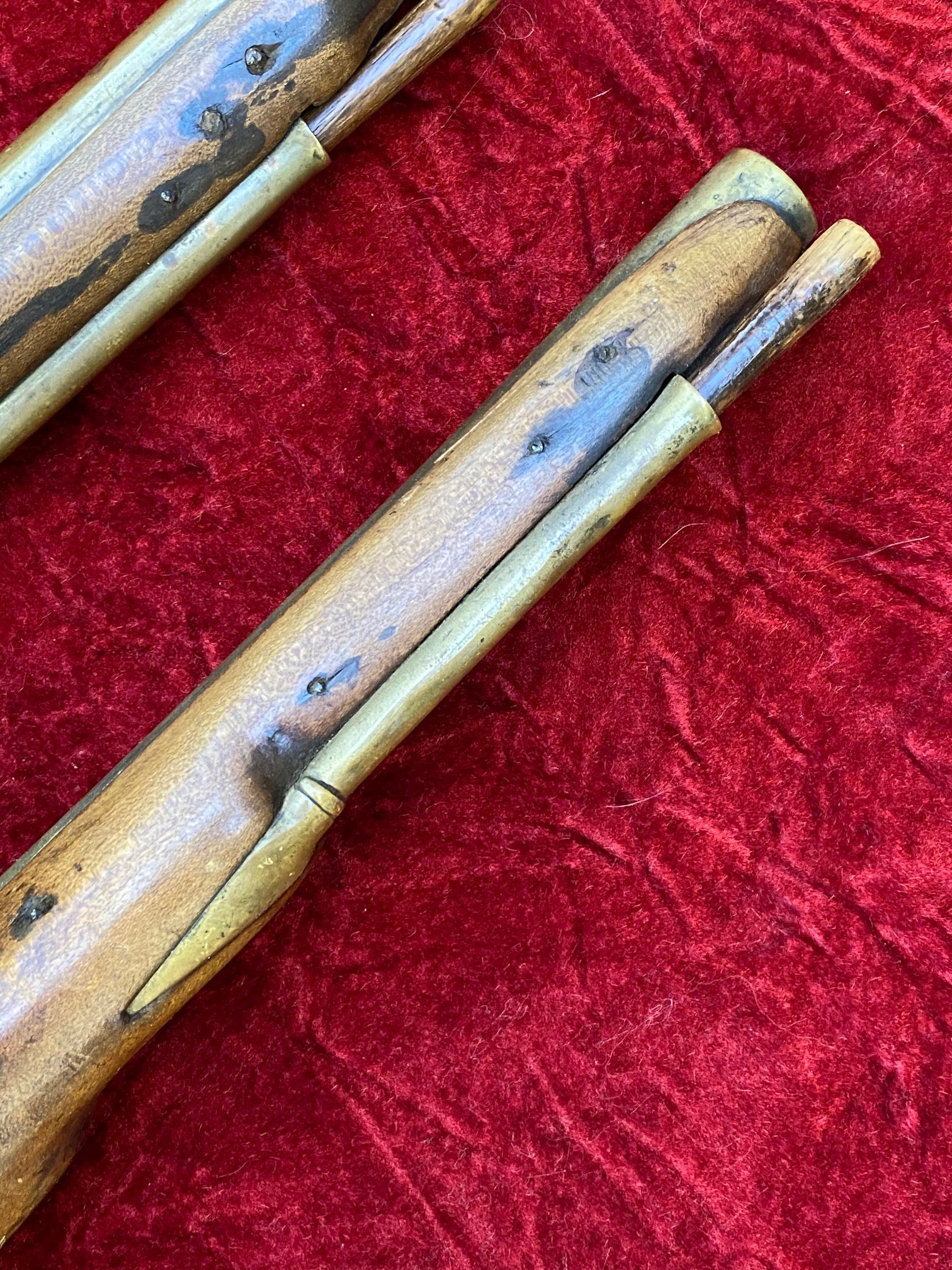 A Very Unusual (PAIR/BRACE) of British/American Naval Brass Barrel Flintlock Pistols - Image 11