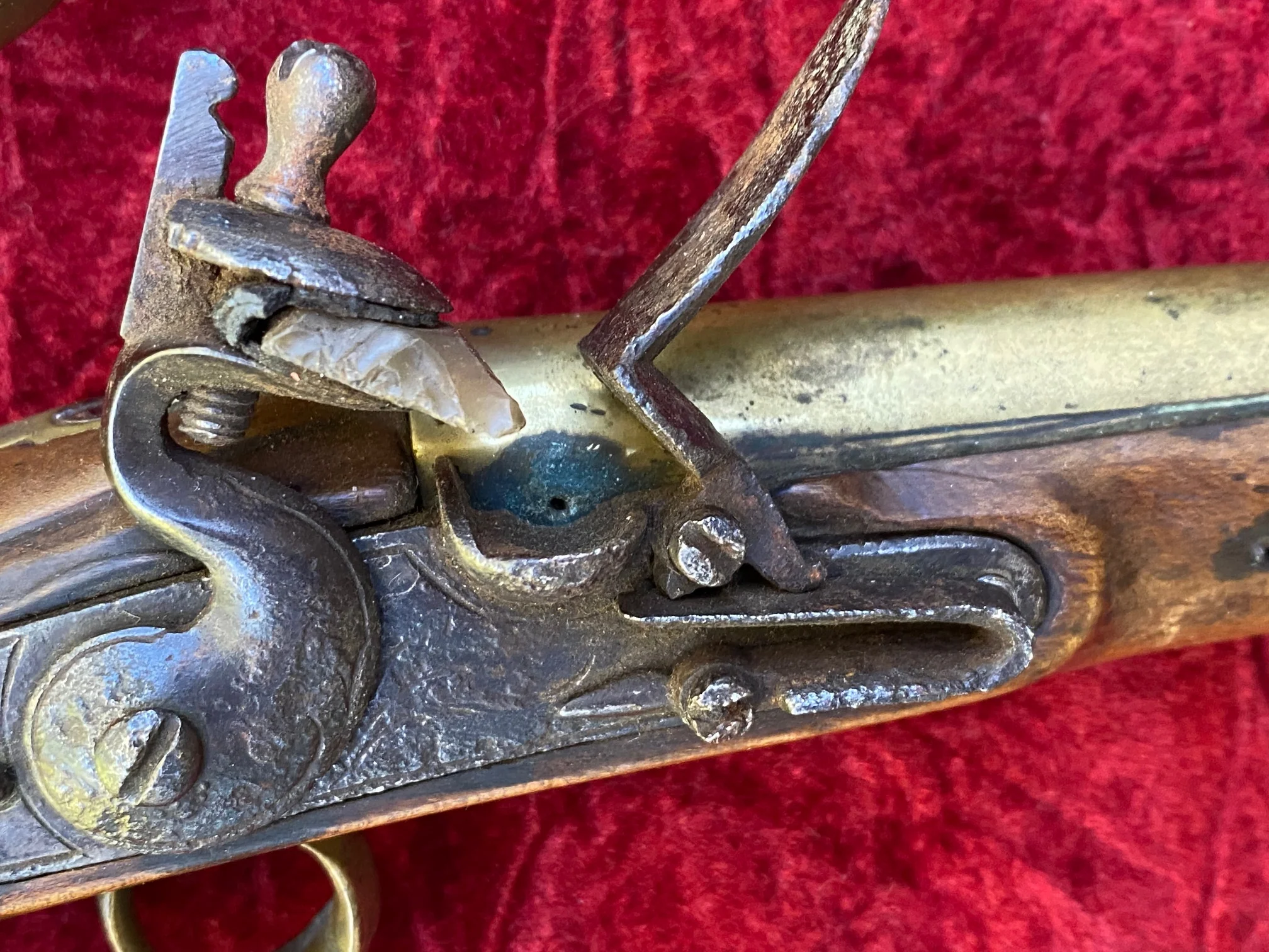 A Very Unusual (PAIR/BRACE) of British/American Naval Brass Barrel Flintlock Pistols - Image 7