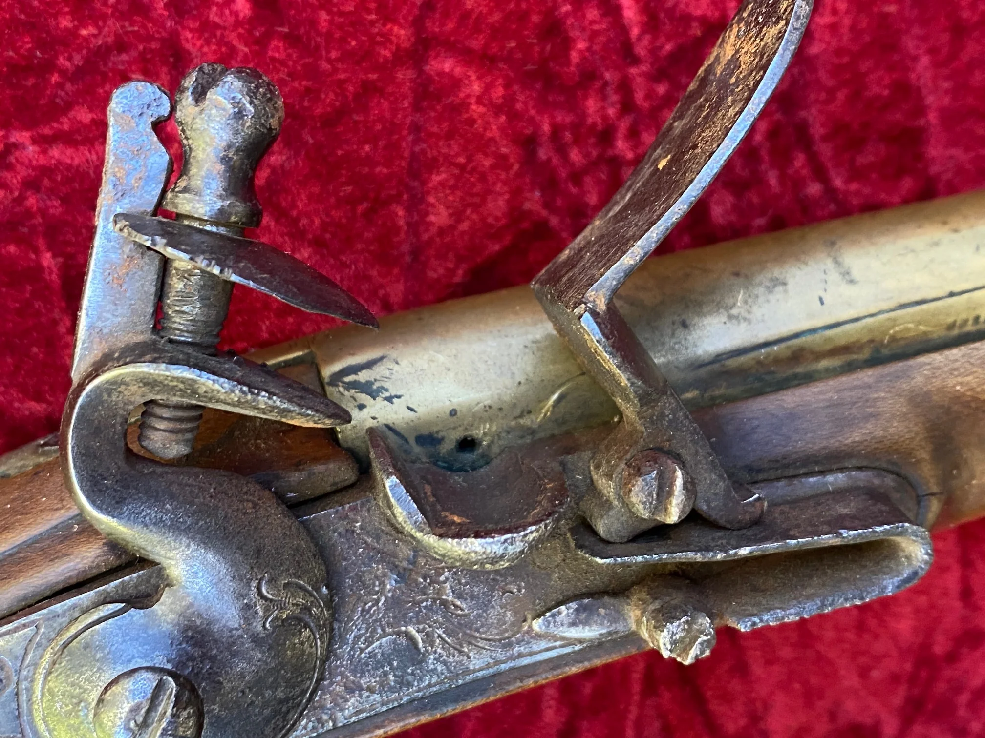 A Very Unusual (PAIR/BRACE) of British/American Naval Brass Barrel Flintlock Pistols - Image 8