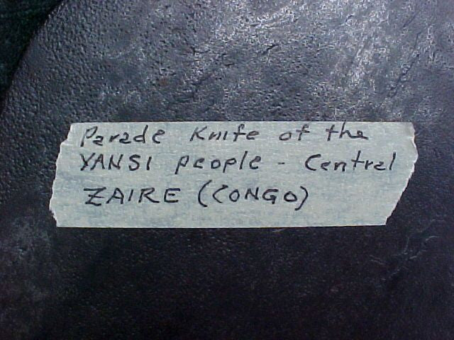 African/Congo ZAIRE Yansi People Ceremonial/Fighting Blade, #1993 Edged Weapons - Image 3