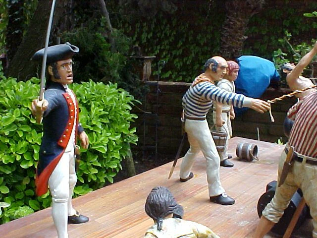 American Naval Diorama of a Cannon Crew In Action OLD IRONSIDES, #935 Nautical Antiques - Image 10
