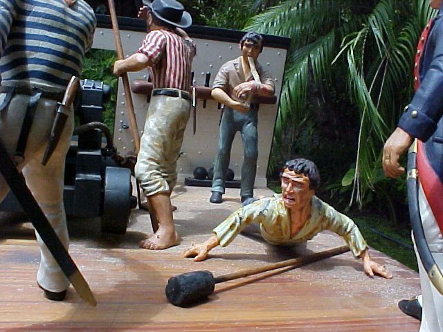 American Naval Diorama of a Cannon Crew In Action OLD IRONSIDES, #935 Nautical Antiques - Image 3