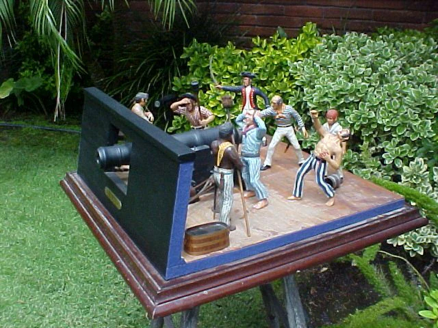 American Naval Diorama of a Cannon Crew In Action OLD IRONSIDES, #935 Nautical Antiques - Image 4