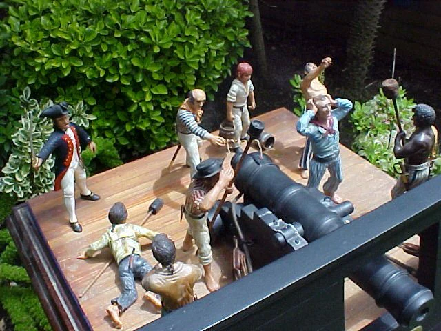 American Naval Diorama of a Cannon Crew In Action OLD IRONSIDES, #935 Nautical Antiques - Image 7