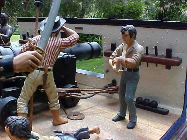 American Naval Diorama of a Cannon Crew In Action OLD IRONSIDES, #935 Nautical Antiques - Image 9