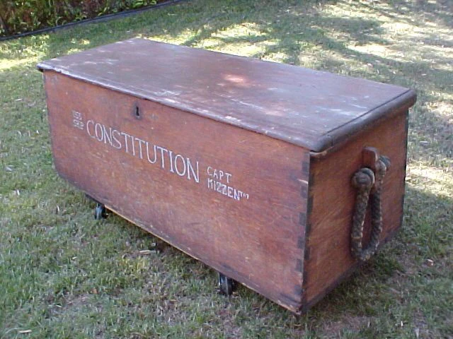 American Sea Chest; USS. SHIP CONSTITUTION, #1905 Nautical Antiques - Image 5