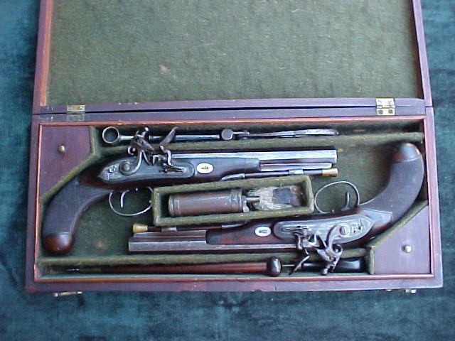 Cased Set of English Flintlock Officer's/Dueling Pistols by, FOREST, OXFORD used in AMC Network's Show TURN, #2988 Firearms - Image 4