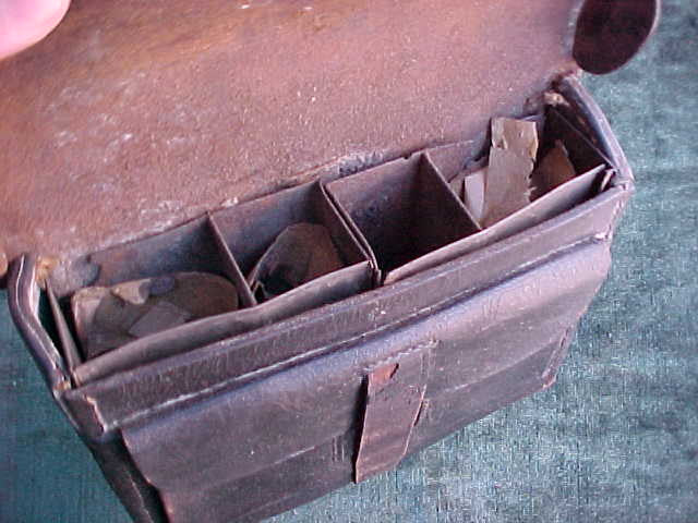 Civil War Leather Cartridge Box with Brass US Plate, #3295 Militaria - Image 5