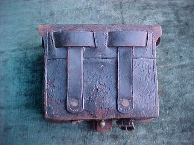 Civil War Leather Cartridge Box with Brass US Plate, #3295 Militaria - Image 7