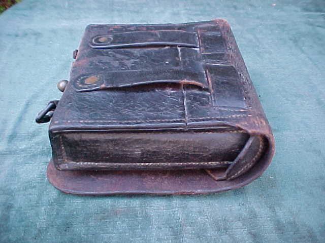 Civil War Leather Cartridge Box with Brass US Plate, #3295 Militaria - Image 8