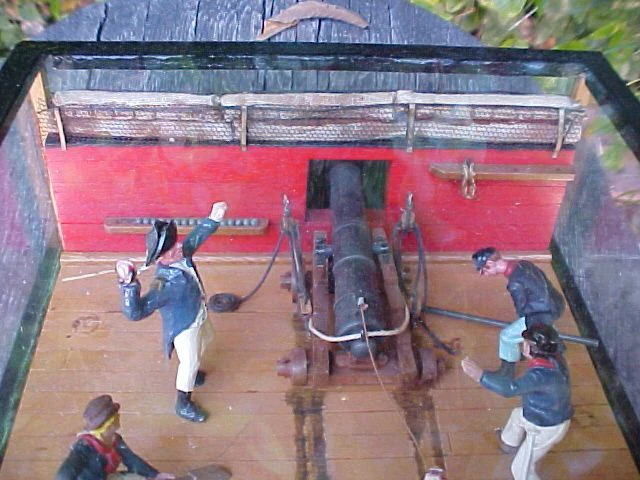 Civil War Naval Cannon Crew Diorama, #962 Nautical Antiques - Image 3