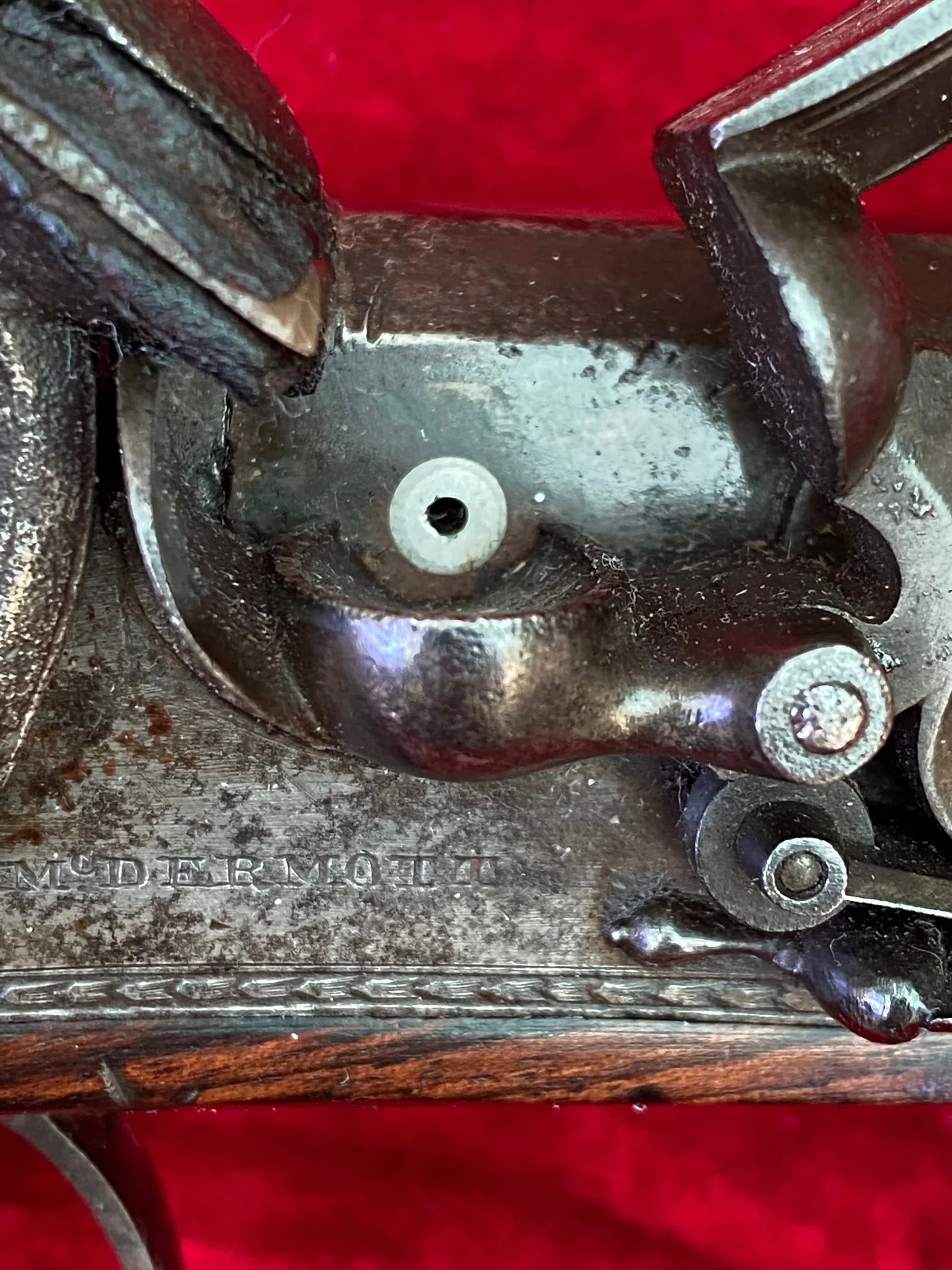 A Good Irish Flintlock Dueling Pistol by McDermott, Dublin - Image 6