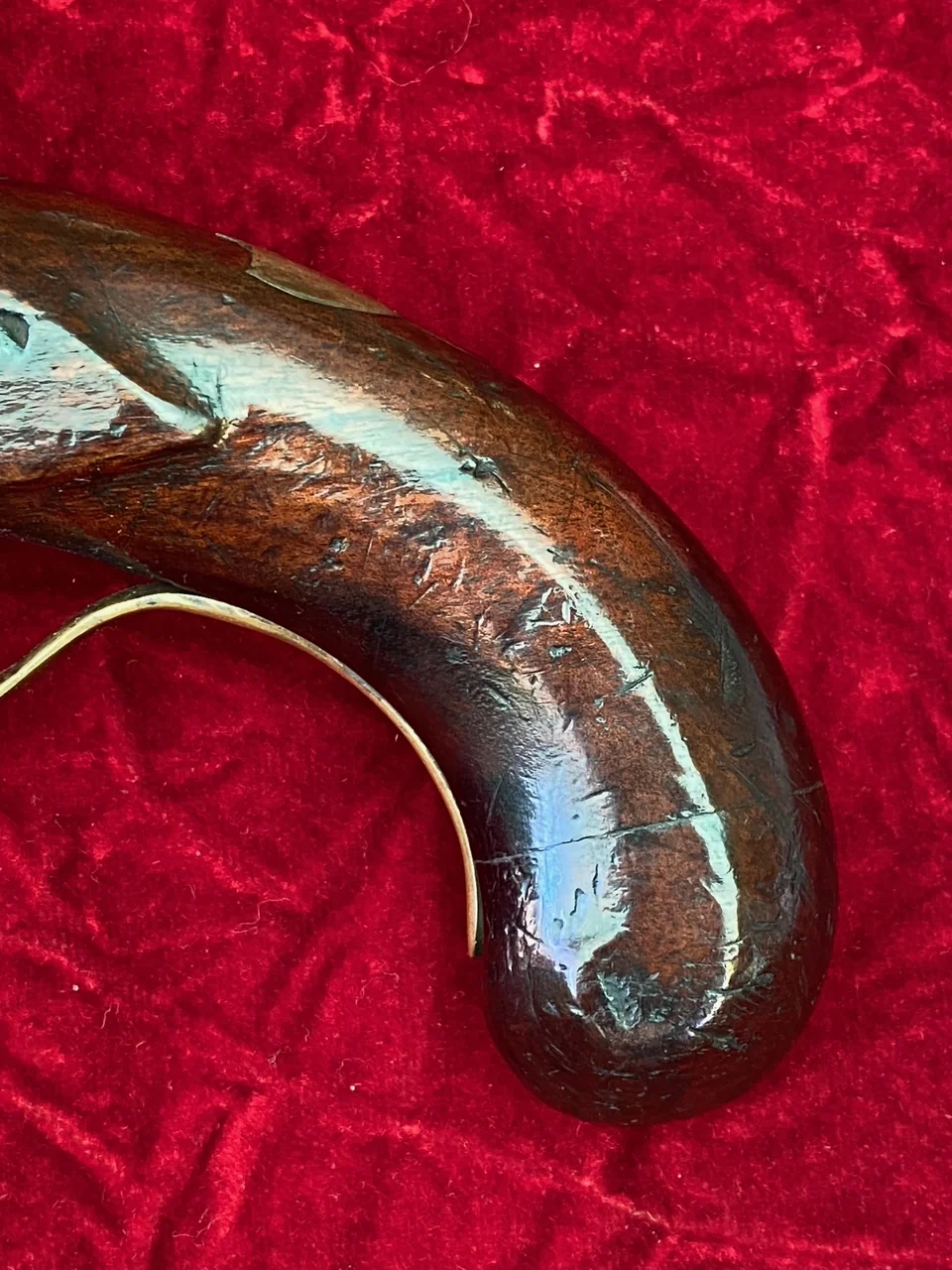 A Very Interesting War of 1812 Period British/American Secondary Martial Brass Barrel Flintlock Pistol by J & G JONES - Image 10