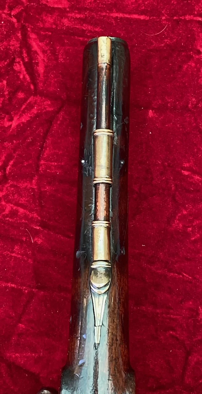 A Very Interesting War of 1812 Period British/American Secondary Martial Brass Barrel Flintlock Pistol by J & G JONES - Image 8