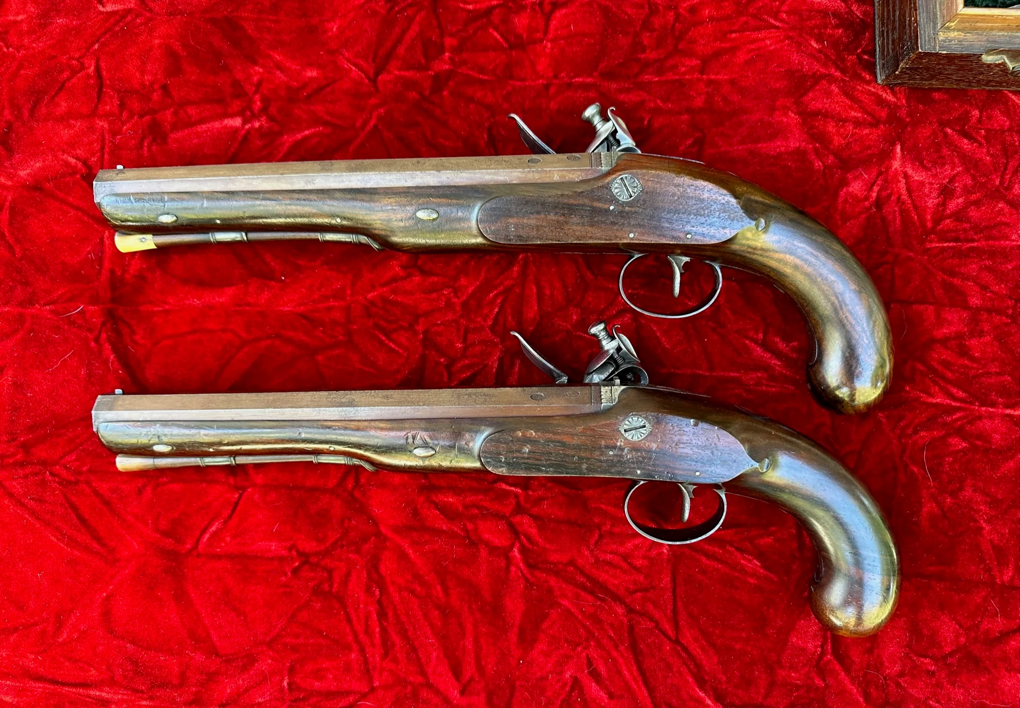 A Fantastic and Beautiful Cased Pair of English Flintlock Dueling Pistols by GULLEY, LONDON - Image 16