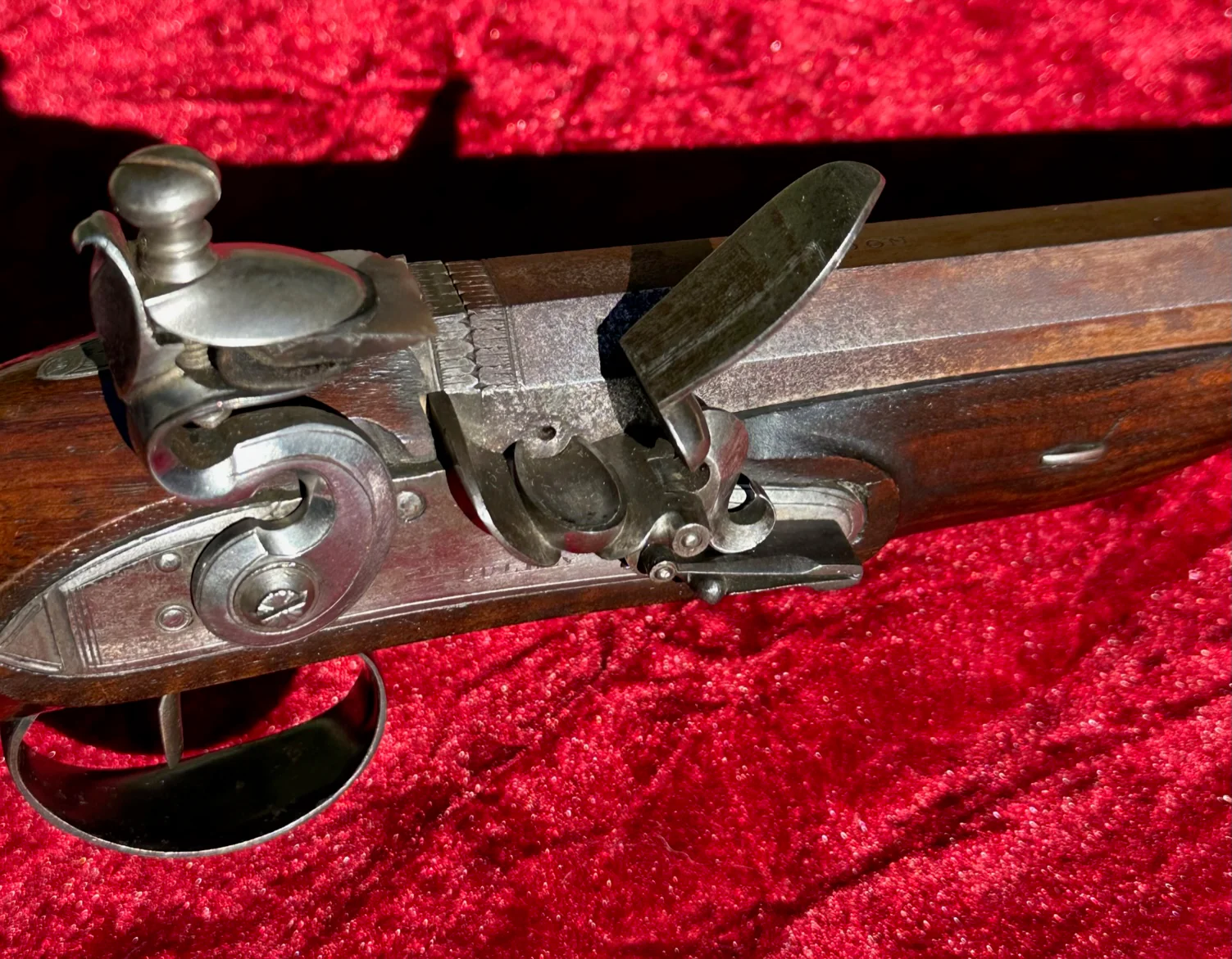 A Fantastic and Beautiful Cased Pair of English Flintlock Dueling Pistols by GULLEY, LONDON - Image 22