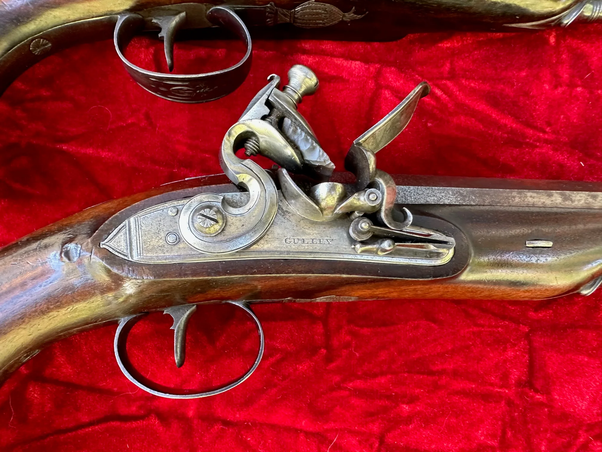 A Fantastic and Beautiful Cased Pair of English Flintlock Dueling Pistols by GULLEY, LONDON - Image 9