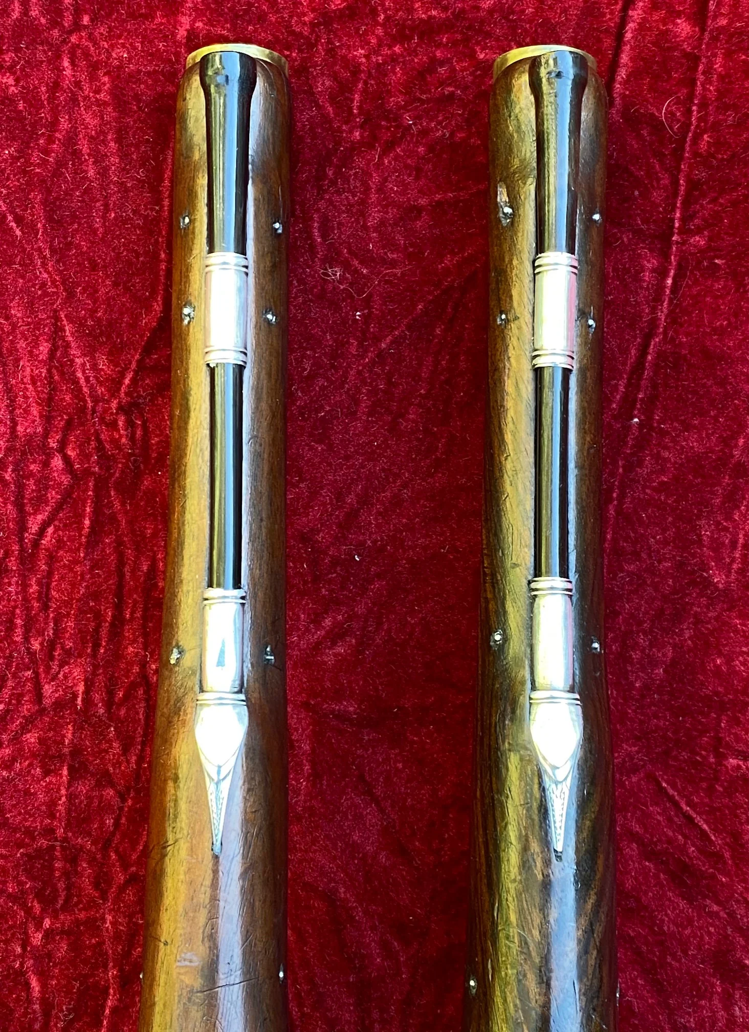 An Exceptional and Beautiful Historically Important Cased Pair of English Silver Mounted Brass Barrel & Lock Flintlock Officers/Dueling Pistols by MORTIMER, LONDON - Image 36