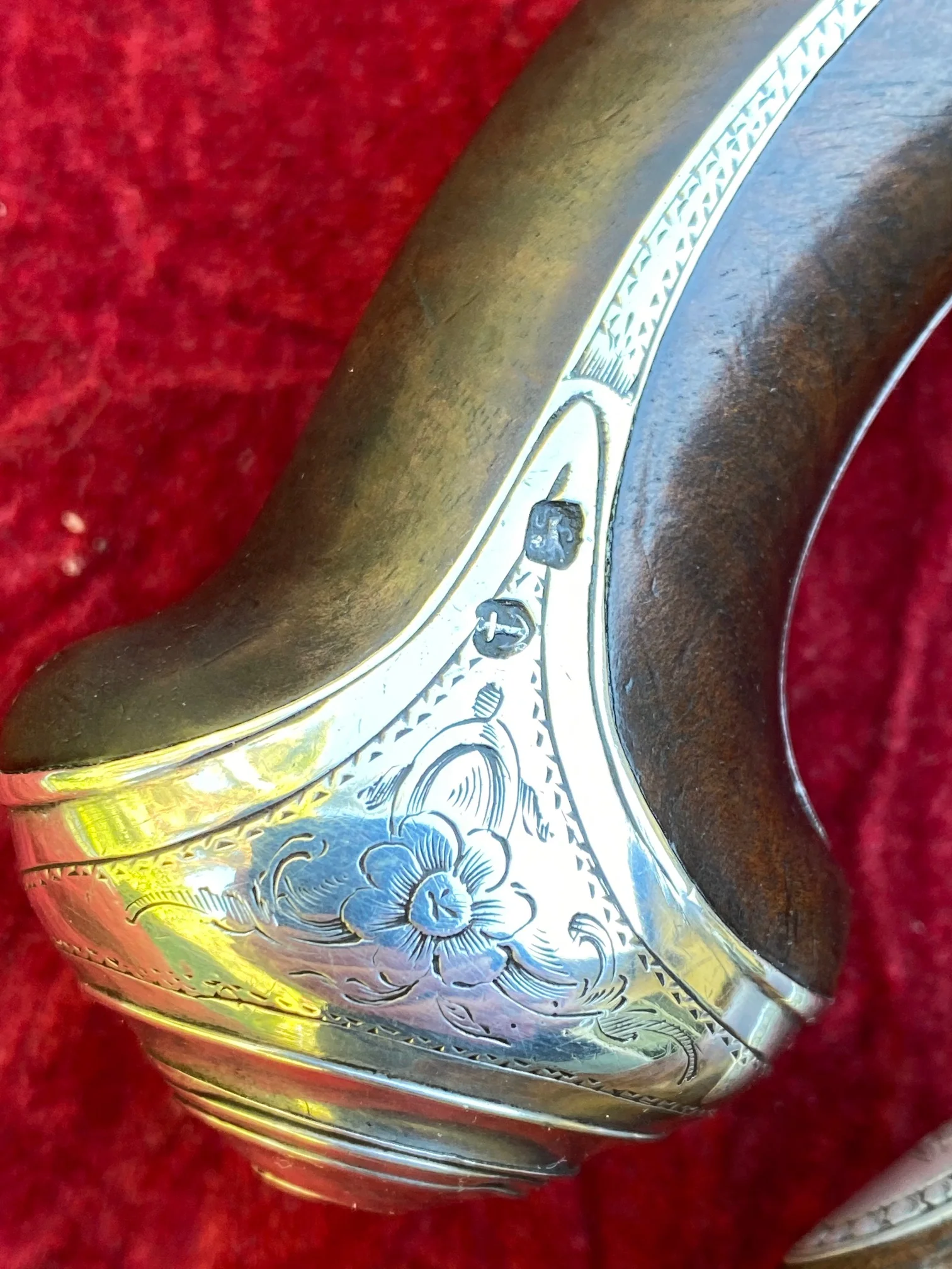 An Exceptional and Beautiful Historically Important Cased Pair of English Silver Mounted Brass Barrel & Lock Flintlock Officers/Dueling Pistols by MORTIMER, LONDON - Image 38
