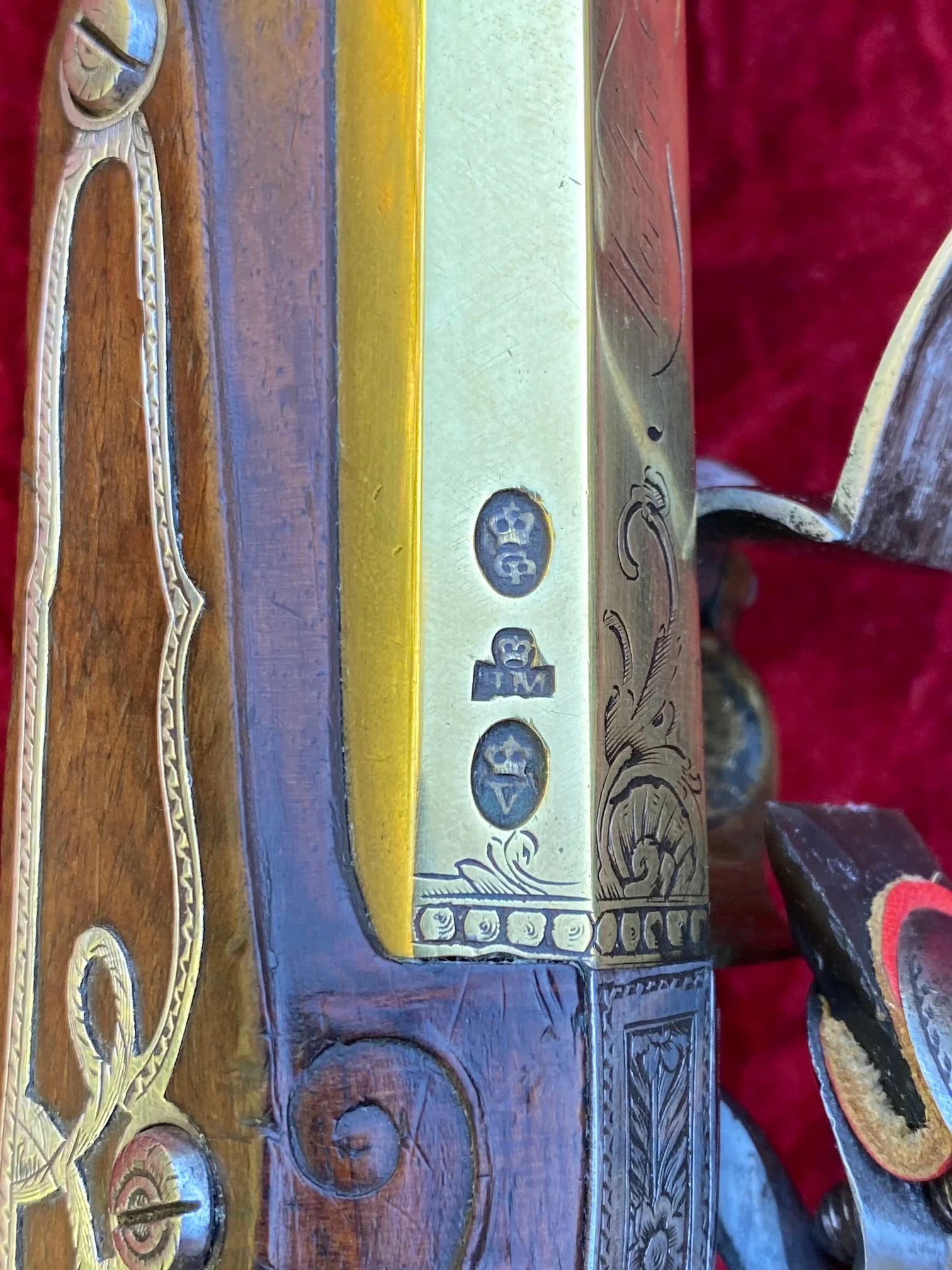 An Exceptional and Beautiful Historically Important Cased Pair of English Silver Mounted Brass Barrel & Lock Flintlock Officers/Dueling Pistols by MORTIMER, LONDON - Image 54