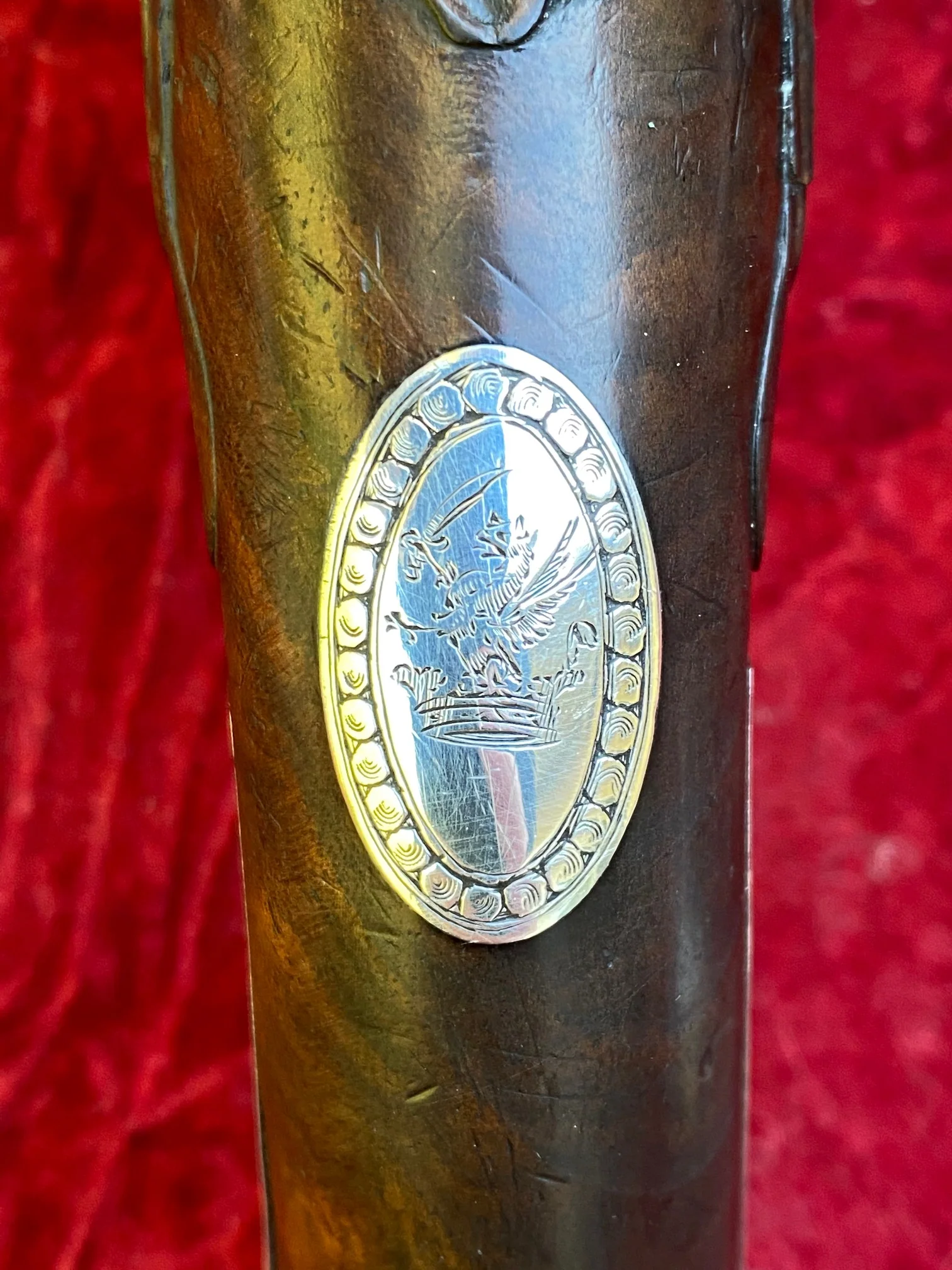 An Exceptional and Beautiful Historically Important Cased Pair of English Silver Mounted Brass Barrel & Lock Flintlock Officers/Dueling Pistols by MORTIMER, LONDON - Image 56