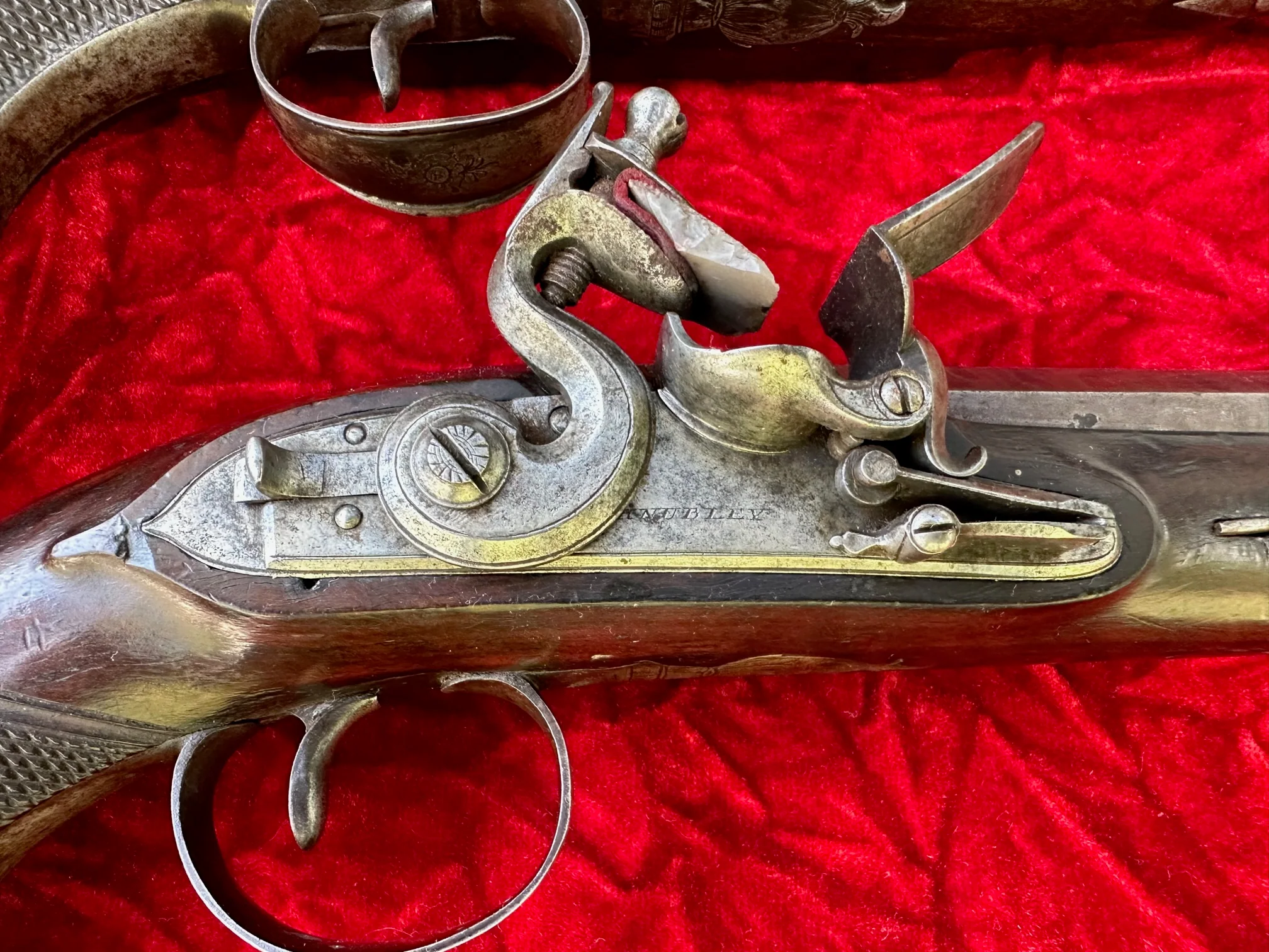 A Cased Pair of English Flintlock Dueling / Officer's Pistols by KNUBLEY, LONDON Featured on National Geographic Channel's TV SHOW LORDS OF WAR - Image 11