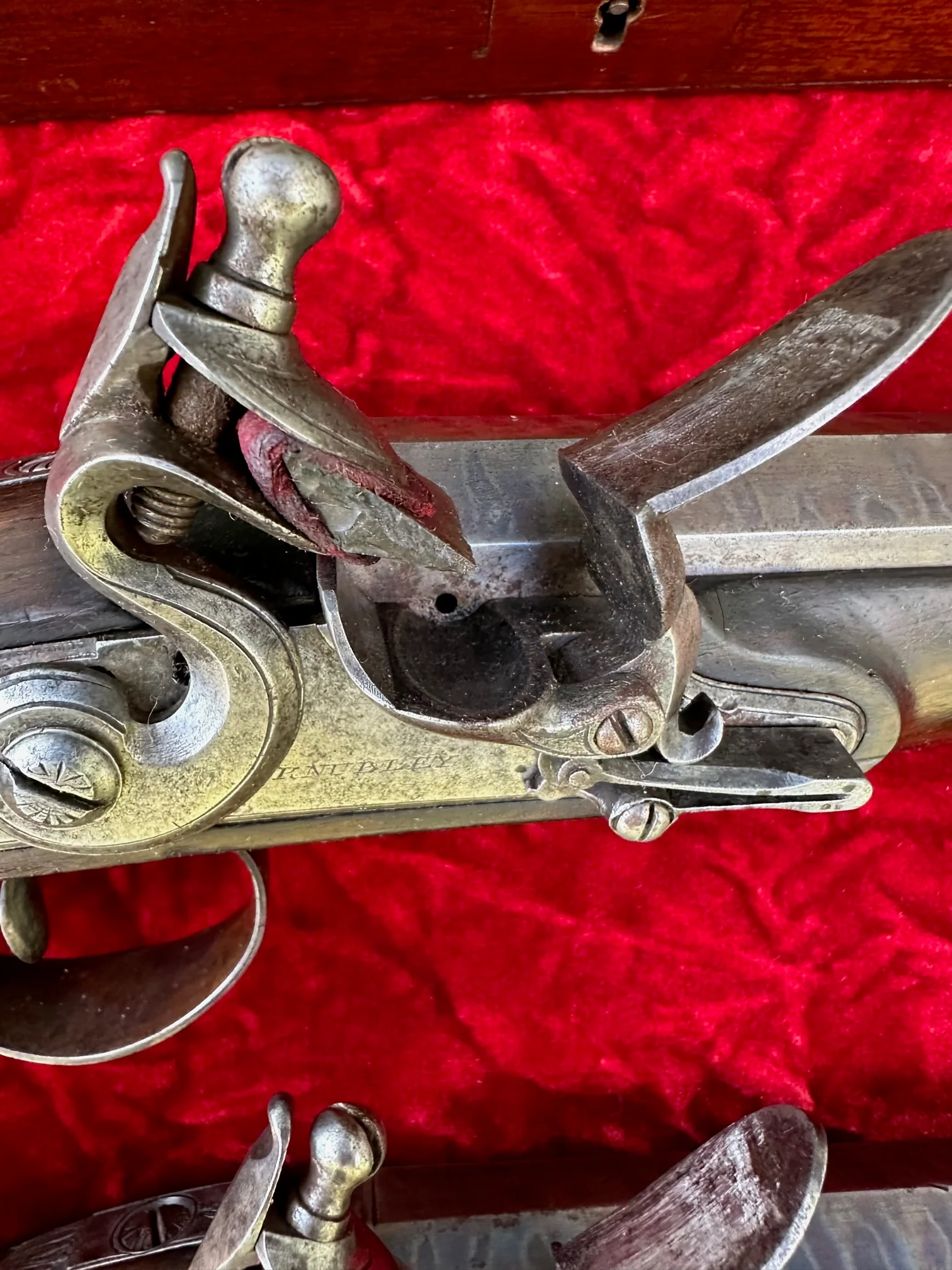 A Cased Pair of English Flintlock Dueling / Officer's Pistols by KNUBLEY, LONDON Featured on National Geographic Channel's TV SHOW LORDS OF WAR - Image 14