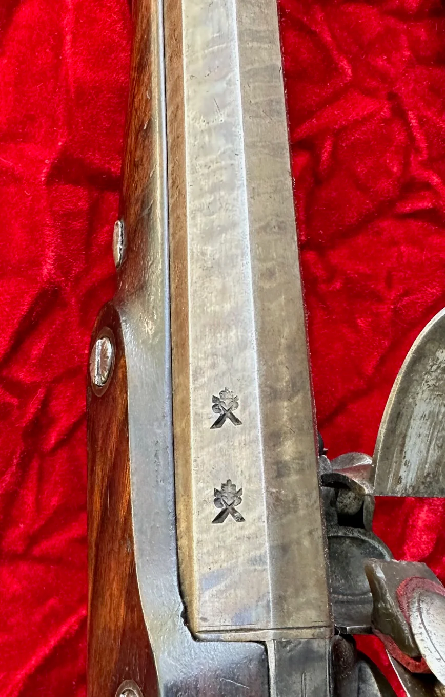 A Cased Pair of English Flintlock Dueling / Officer's Pistols by KNUBLEY, LONDON Featured on National Geographic Channel's TV SHOW LORDS OF WAR - Image 22