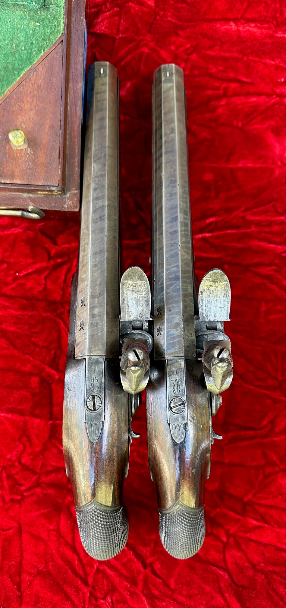A Cased Pair of English Flintlock Dueling / Officer's Pistols by KNUBLEY, LONDON Featured on National Geographic Channel's TV SHOW LORDS OF WAR - Image 24