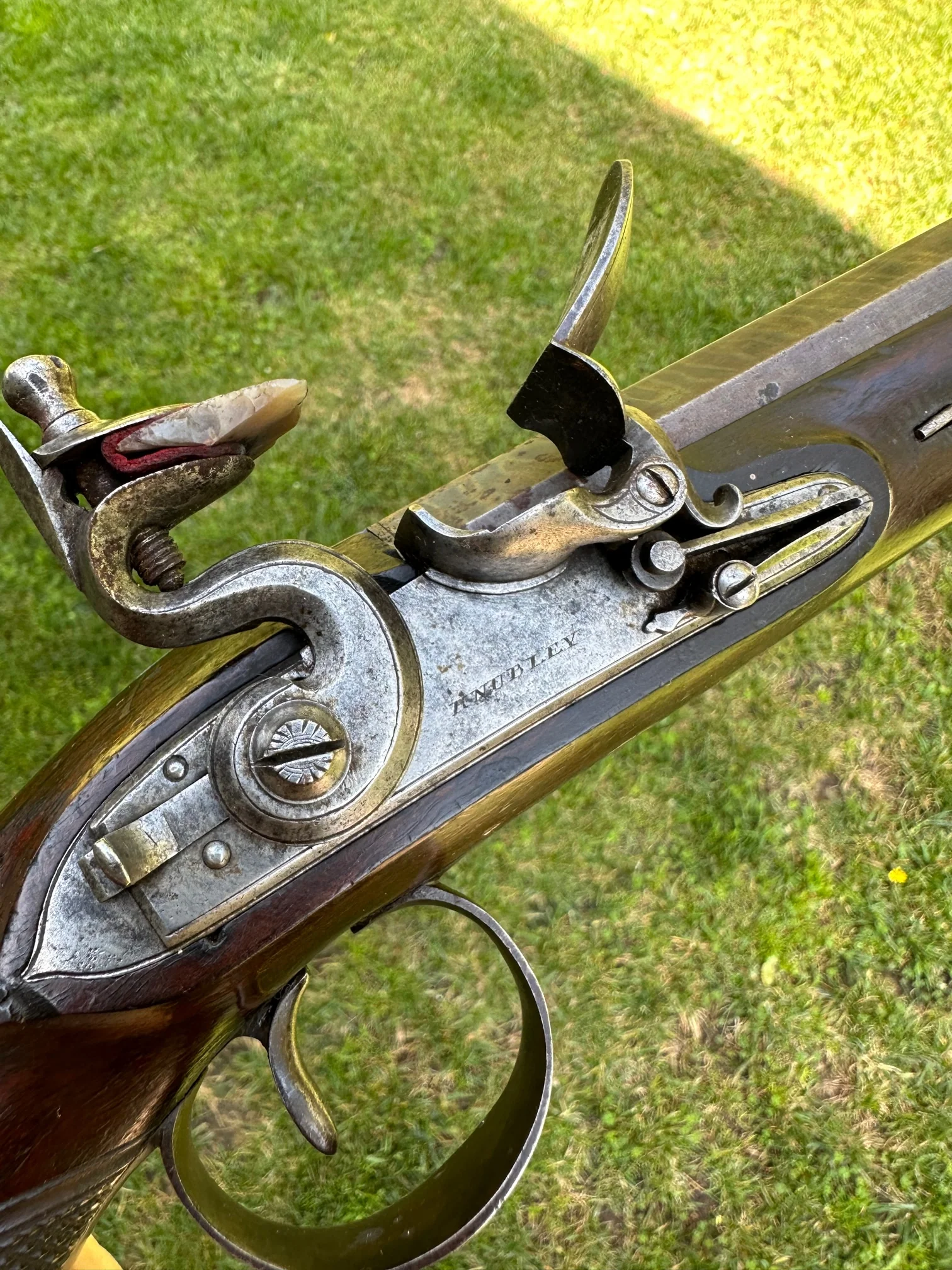 A Cased Pair of English Flintlock Dueling / Officer's Pistols by KNUBLEY, LONDON Featured on National Geographic Channel's TV SHOW LORDS OF WAR - Image 32