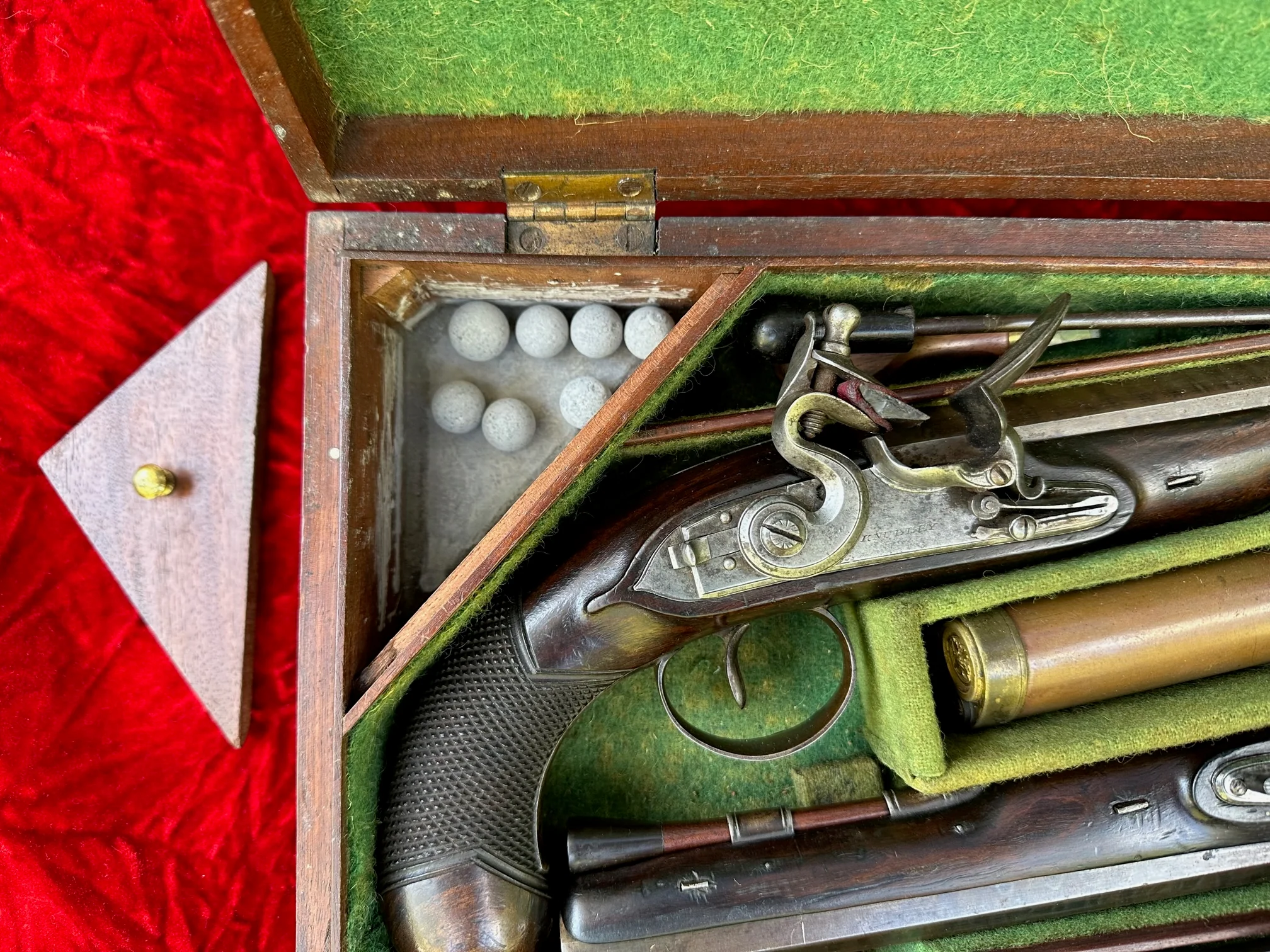 A Cased Pair of English Flintlock Dueling / Officer's Pistols by KNUBLEY, LONDON Featured on National Geographic Channel's TV SHOW LORDS OF WAR - Image 6