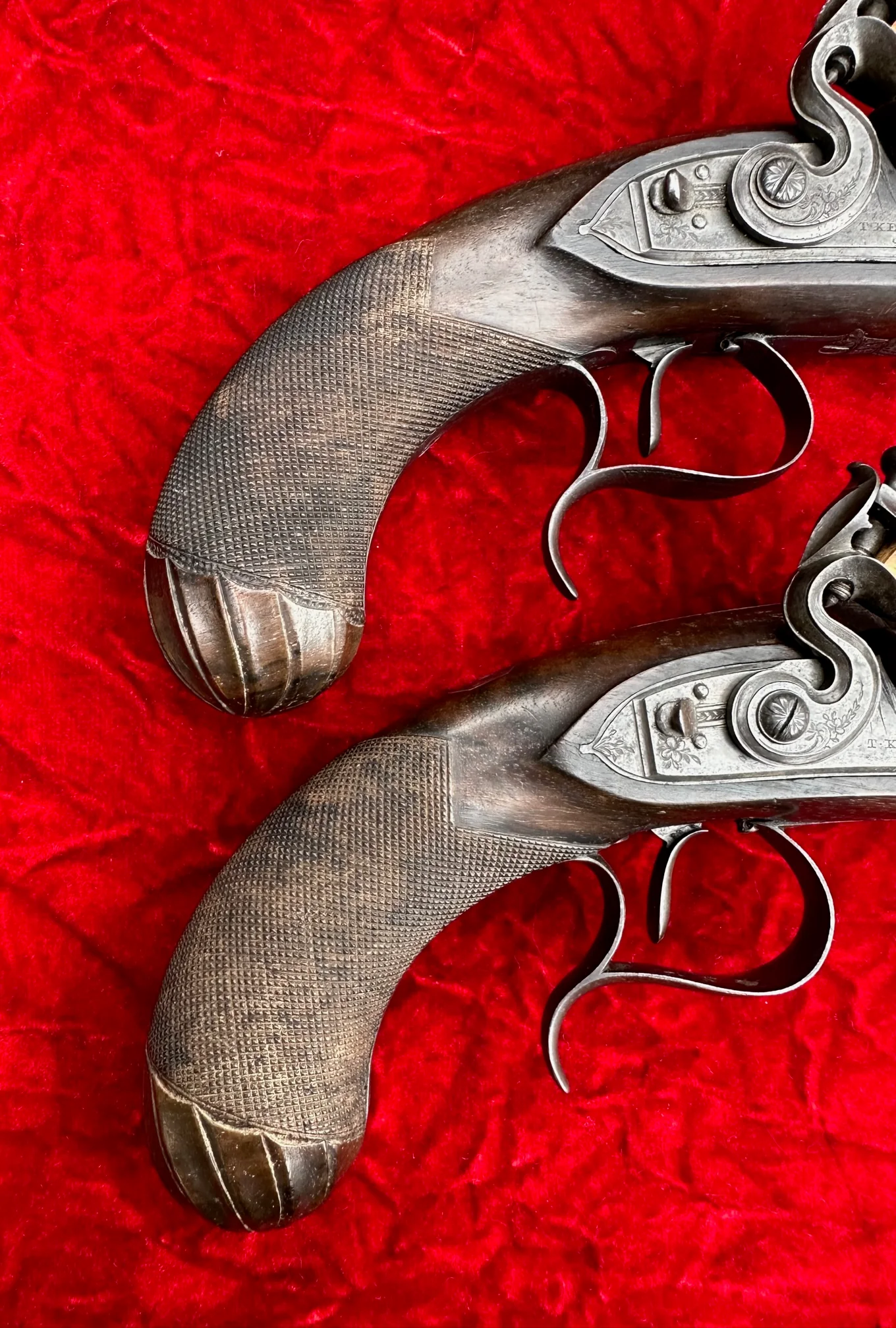 A Fantastic, Rare, and Beautiful Cased Pair of English Flintlock Dueling Pistols by T. KETLAND & Co., LONDON - Image 10
