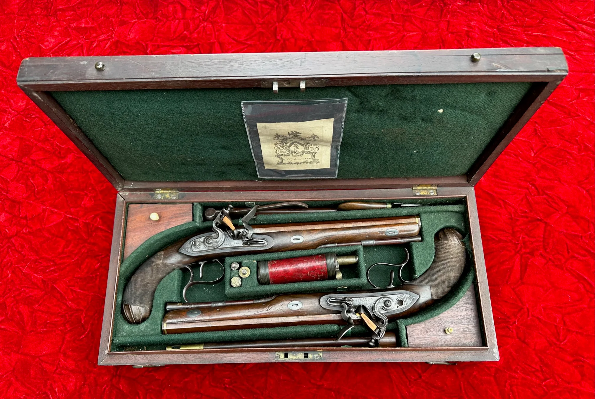 A Fantastic, Rare, and Beautiful Cased Pair of English Flintlock Dueling Pistols by T. KETLAND & Co., LONDON - Image 12